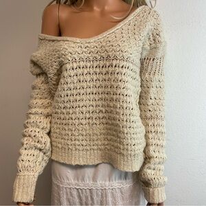 Free People Knit Drop Shoulder Sweater size S